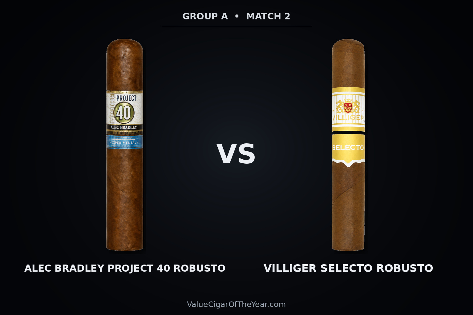 Match M2 recap — Alec Bradley Project 40 vs. Villiger Selecto Connecticut: Perfect Construction Wins M2