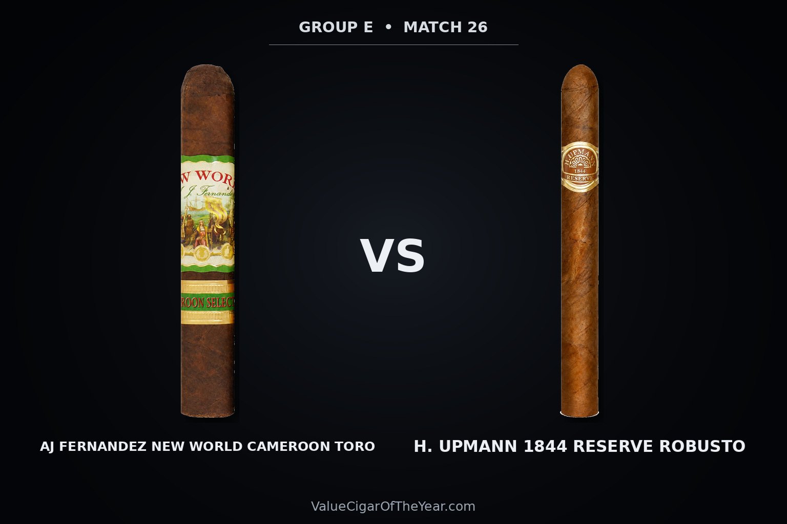 Match M26 recap — New World Cameroon vs. H. Upmann 1844: Complexity Takes M26