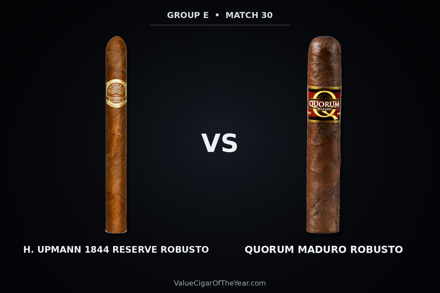 Match M30 recap — H. Upmann 1844 vs. Quorum Maduro: Heritage Secures Third Place