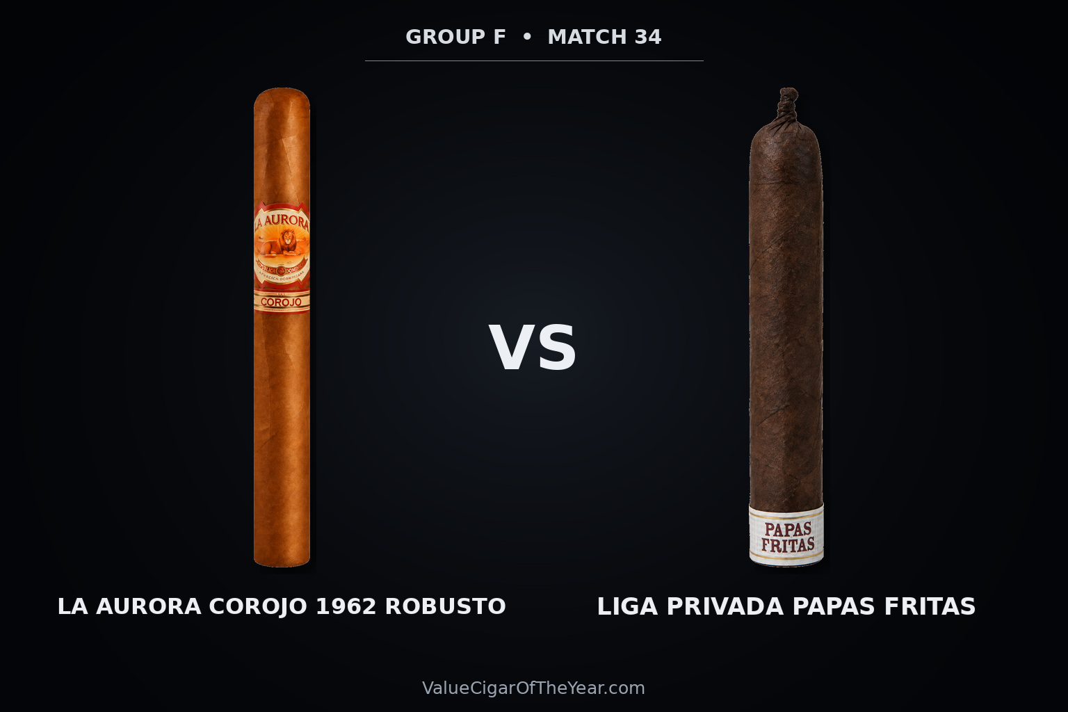Match M34 recap — La Aurora Corojo 1962 vs. Papas Fritas: Progression Beats Concentration