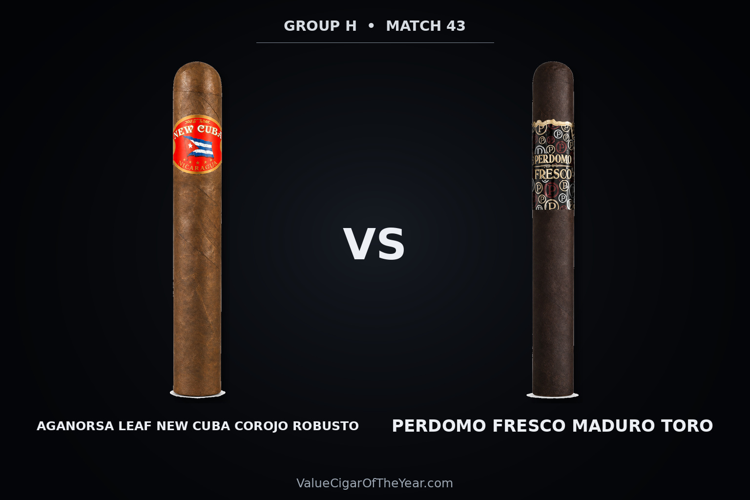 Match M43 recap — New Cuba Corojo vs. Perdomo Fresco Maduro: Complexity Opens Group H