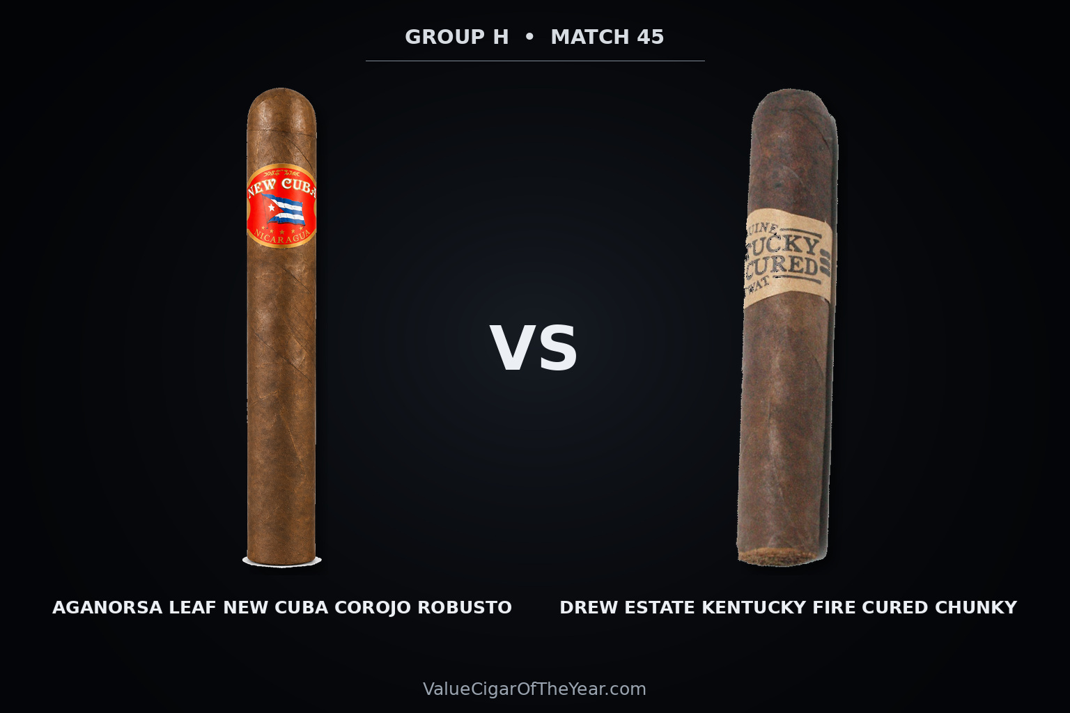 Match M45 recap — New Cuba Corojo vs. Kentucky Fire Cured: Balance Beats the Bonfire