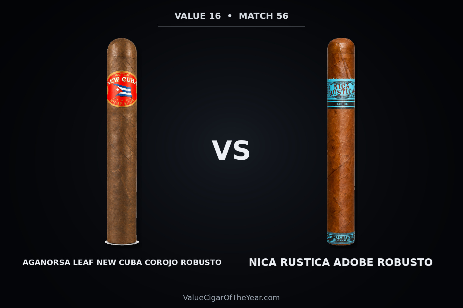 Match M56 recap — New Cuba Corojo vs. Nica Rustica Adobe: Balance Survives the Value 16