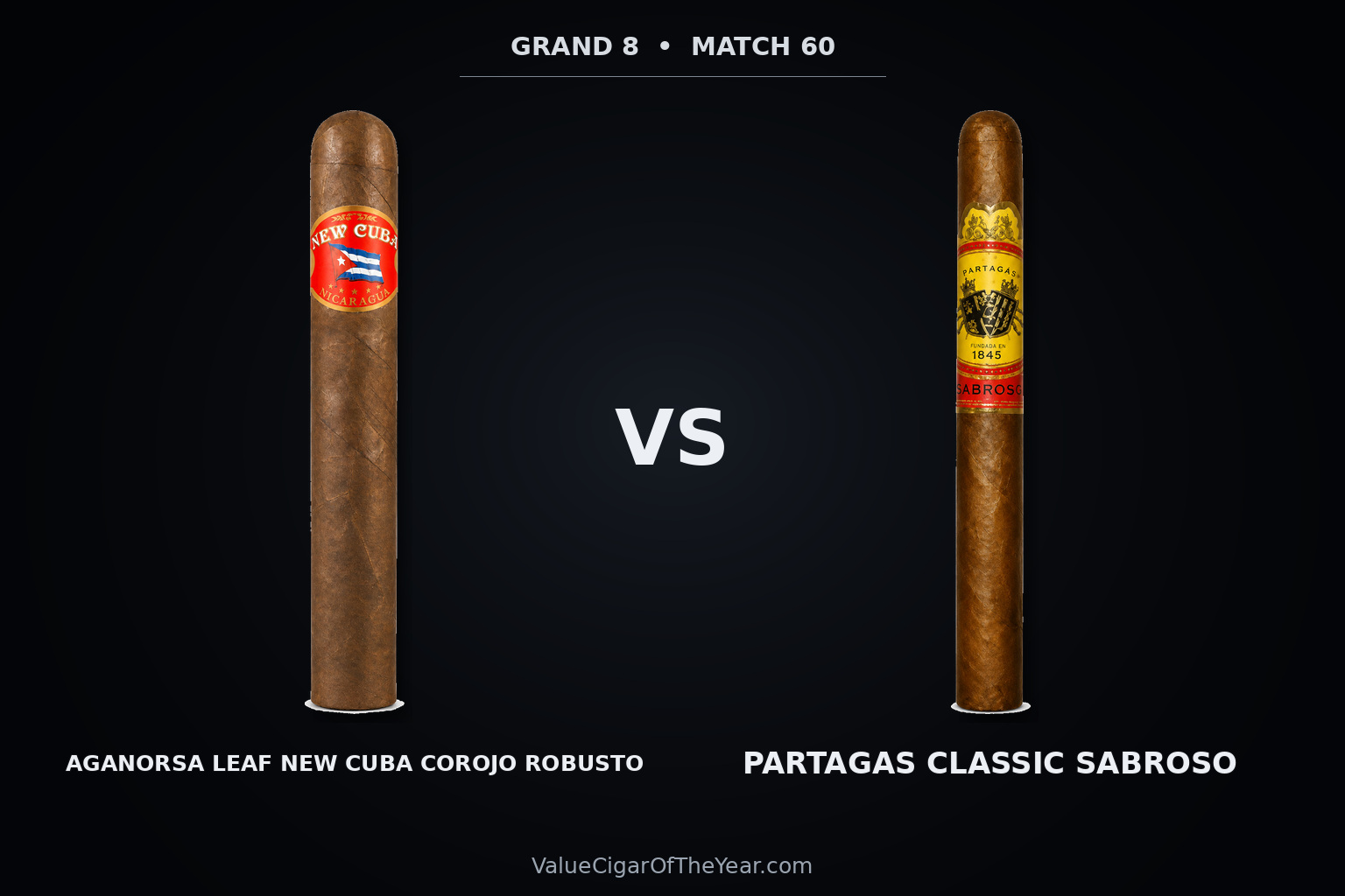 Match M60 recap — New Cuba Corojo vs. Partagas Sabroso: Corojo Wins Again