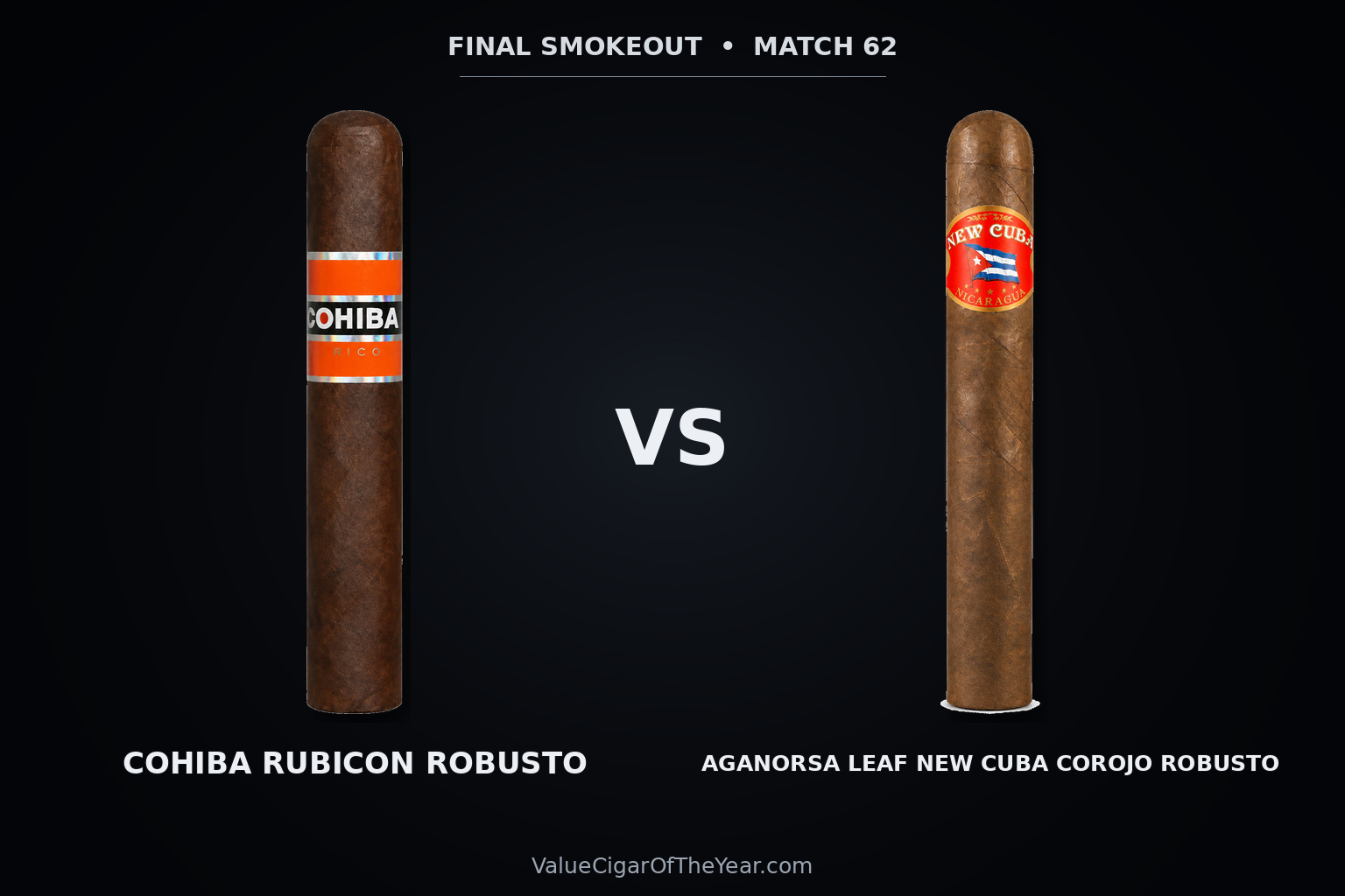 Match M62 recap — Cohiba Rubicon vs. New Cuba Corojo: Control Wins